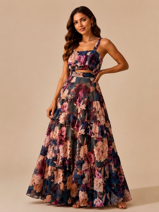 Dresses & Skirts - NEW Blush Garden Floral Skirt Set